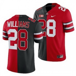 Ohio State Buckeyes Miyan Williams Scarlet Black Split Edition Men Jersey