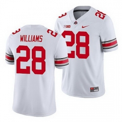 Ohio State Buckeyes Miyan Williams White Game Men'S Jersey