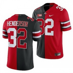 Ohio State Buckeyes Treveyon Henderson Scarlet Black Split Edition Men Jersey