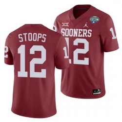 Oklahoma Sooners Drake Stoops Crimson 2020 Cotton Bowl Classic College Football Jersey