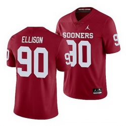 Oklahoma Sooners Josh Ellison Crimson Limited Men'S Jersey