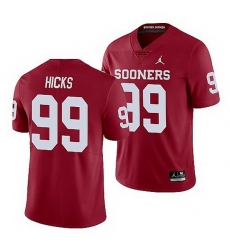 Oklahoma Sooners Marcus Hicks Crimson Limited Men'S Jersey