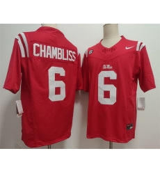 Men Ole Miss Rebels 6 Trinidad Chambliss Red 2025 F U S E Stitched jersey Men Ole Miss Rebels 6 Trinidad Chambliss Red 2025 F U S E Stitched jersey
