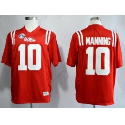 Ole Miss Rebels 10 Eli Manning Red NCAA Jerseys