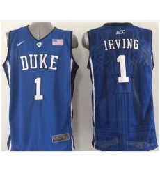 Duke Blue Devils #1 Kyrie Irving Blue Basketball Stitched NCAA Jersey