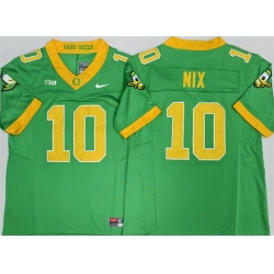 Men Oregon Ducks  10 Bo Nix Green 2026 F U S E  Stitched Jersey