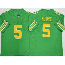 Men Oregon Ducks 5 Dakorien Moore 2026 Green F U S E  Stitched Jersey
