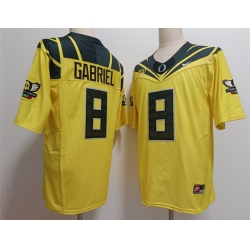 Men Oregon Ducks 8 Dillon Gabriel Yellow 2024 F U S E  Stitched Jersey