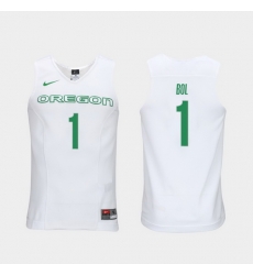 Men Oregon Ducks Bol Bol White Elite Authentic Performance College Basketball Jersey