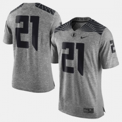 Men Oregon Ducks Gridiron Gray Limited Gray Jersey