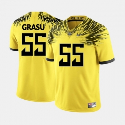 Men Oregon Ducks Hroniss Grasu College Football Yellow Jersey