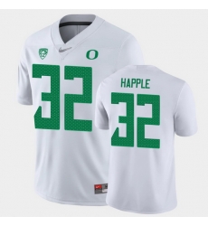 Men Oregon Ducks Jordan Happle Game White College Football Jersey