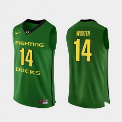 Men Oregon Ducks Kenny Wooten Apple Green Authentic College Basketball Jersey