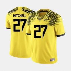 Men Oregon Ducks Terrance Mitchell College Football Yellow Jersey