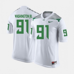 Men Oregon Ducks Tony Washington Jr. College Football White Jersey