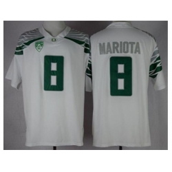 Oregon Ducks #8 Marcus Mariota White Mach Speed Limited Stitched NCAA Jersey