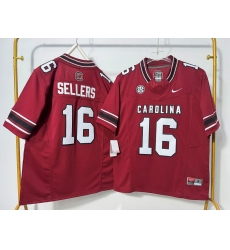 Men South Carolina Gamecocks 16 LaNorris Sellers Red F U S E NIKE Edition Stitched Jersey