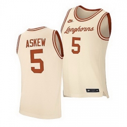 Texas Longhorns Devin Askew White Retro 2021 Top Transfers Jersey