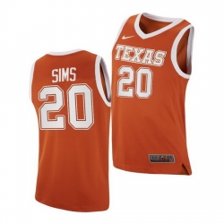 Texas Longhorns Jericho Sims Orange Replica Texas Longhorns Jersey