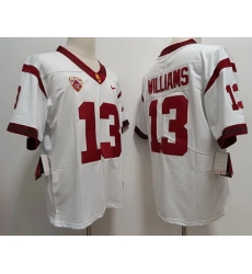 Men's Nike USC Trojans Caleb Williams Game Cardinal White Football Jersey