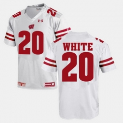 Men Wisconsin Badgers James White Alumni Football Game White Jersey