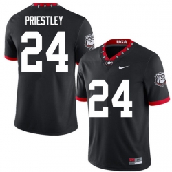 2020 Men #24 Nathan Priestley Georgia Bulldogs Mascot 100th Anniversary College Football Jerseys Sal