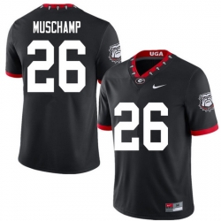 2020 Men #26 Jackson Muschamp Georgia Bulldogs Mascot 100th Anniversary College Football Jerseys Sal