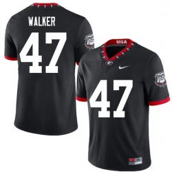 2020 Men #47 Payne Walker Georgia Bulldogs Mascot 100th Anniversary College Football Jerseys Sale-Bl