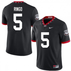 2020 Men #5 Kelee Ringo Georgia Bulldogs Mascot 100th Anniversary College Football Jerseys Sale-Blac