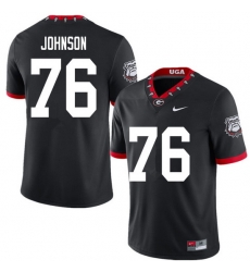 2020 Men #76 Miles Johnson Georgia Bulldogs Mascot 100th Anniversary College Football Jerseys Sale-B