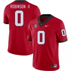 Men #0 Roderick Robinson II Georgia Bulldogs College Football Jerseys Stitched-Red