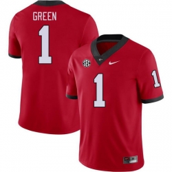 Men #1 Nyland Green Georgia Bulldogs College Football Jerseys Stitched-Red