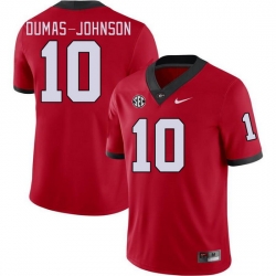 Men #10 Jamon Dumas-Johnson Georgia Bulldogs College Football Jerseys Stitched-Red