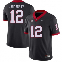 Men #12 Brock Vandagriff Georgia Bulldogs College Football Jerseys Stitched-Black