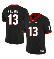 Men #13 Mykel Williams Georgia Bulldogs College Football Jerseys Sale-Black Anniversary