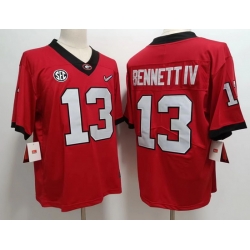 Men #13 Stetson BENNETT IV Georgia Bulldogs College Football Jerseys Sale-red