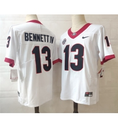 Men #13 Stetson BENNETT IV Georgia Bulldogs College Football Jerseys Sale-white