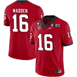 Men #16 C.J. Madden Georgia Bulldogs 2022-23 CTP National Championship Football Jerseys