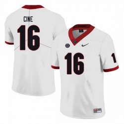 Men #16 Lewis Cine Georgia Bulldogs College Football Jerseys Sale-white