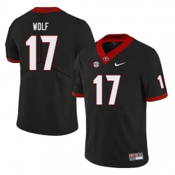 Men #17 Eli Wolf Georgia Bulldogs College Football Jerseys Sale-Black