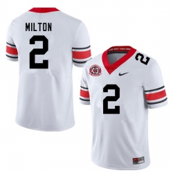 Men #2 Kendall Milton Georgia Bulldogs Nationals Champions 40th Anniversary College Football Jerseys