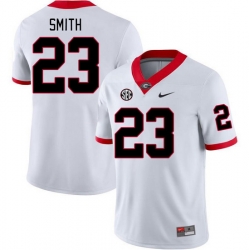 Men #23 Tykee Smith Georgia Bulldogs College Football Jerseys Stitched-White