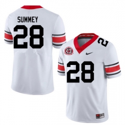 Men #28 Anthony Summey Georgia Bulldogs College Football Jerseys Sale-40th Anniversary