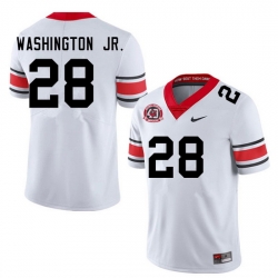 Men #28 Marcus Washington Jr. Georgia Bulldogs College Football Jerseys Sale-40th Anniversary