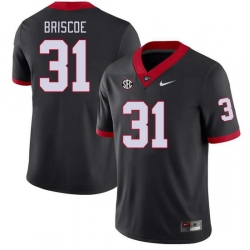 Men #31 Grant Briscoe Georgia Bulldogs College Football Jerseys Stitched-Black