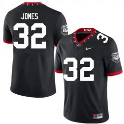 Men #32 Cash Jones Georgia Bulldogs College Football Jerseys Sale-100th Anniversary