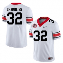 Men #32 Chaz Chambliss Georgia Bulldogs Nationals Champions 40th Anniversary College Football Jersey