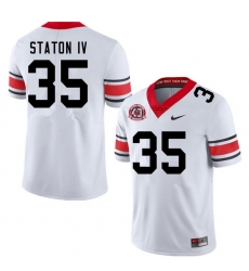 Men #35 John Staton IV Georgia Bulldogs Nationals Champions 40th Anniversary College Football Jersey