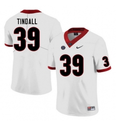 Men #39 Brady Tindall Georgia Bulldogs College Football Jerseys Sale-White