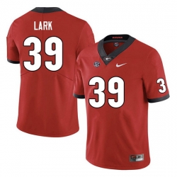 Men #39 Collin Lark Georgia Bulldogs College Football Jerseys Sale-Red Anniversary